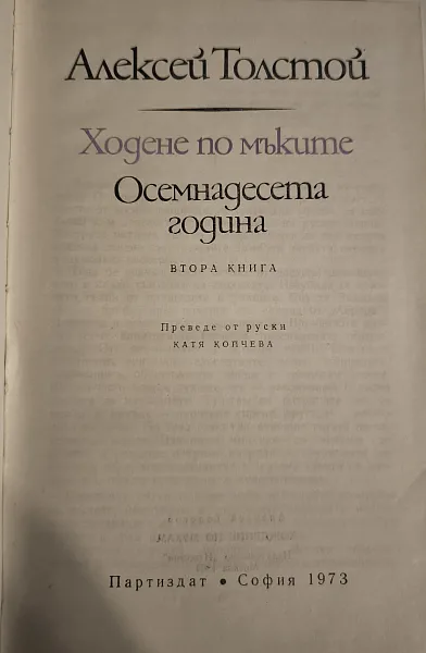 „Ходене по мъките: Осемнадесетата година“ (Втора книга)